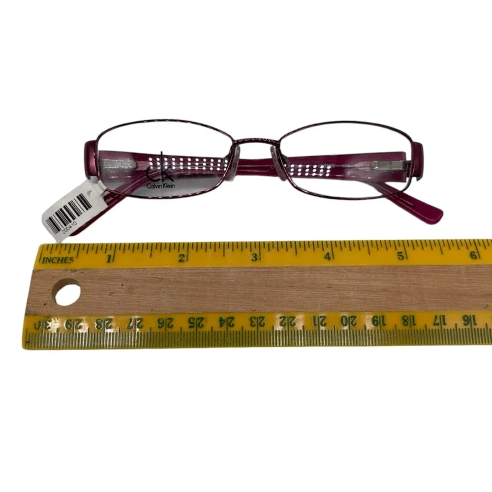 NWT CK Children's Eyeglass Frame Calvin Klein Metallic Pink/Purple Metal Frames